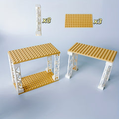 3 Tier Desktop Organizer with Building Blocks Storage Solution