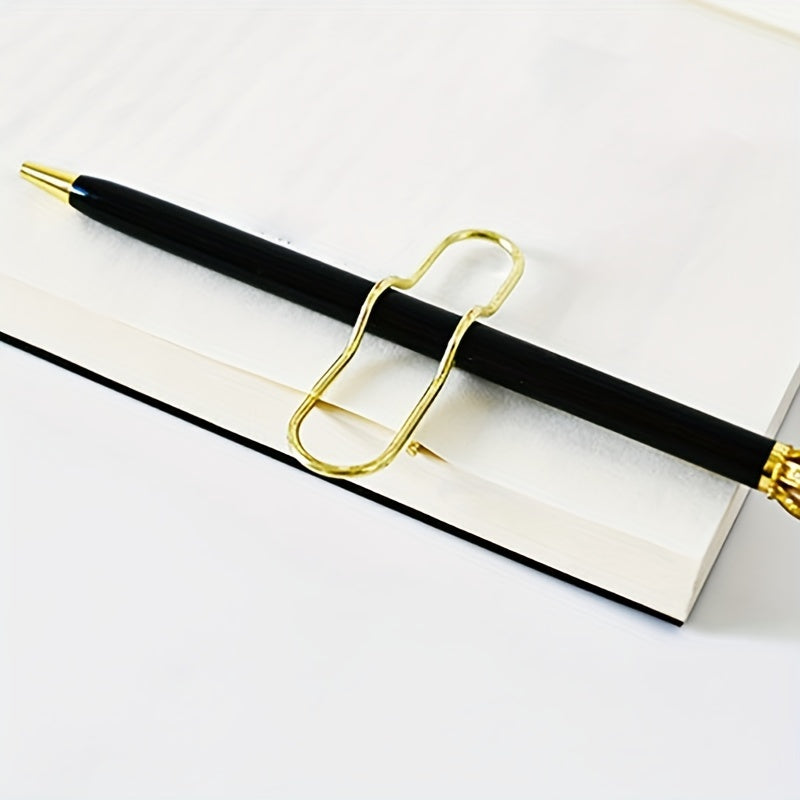 10pcs Metal Pen Clips Notebook Accessories Paper Clip Easy Carry Pen Holder
