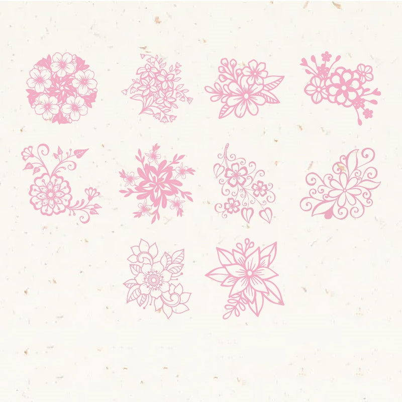 10pcs Lace Collection Journal Decorative Collage Hollow Paper Stickers Pack