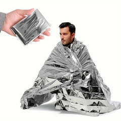 5pcs Emergency Insulation Blankets First Aid Safety Polyester Film