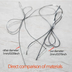 16 Strand 2mm High Silvery Wire Rope - Hollow Core for Bracelet Necklace