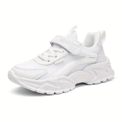 Boys Casual Low Top Sneakers with Hook and Loop Fastener