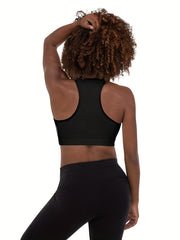Floral Print Racer Back High Support Plus Size Sports Bra