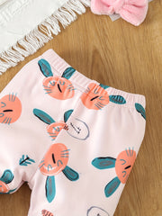 Baby Girl Cartoon Graphic Pajama Set