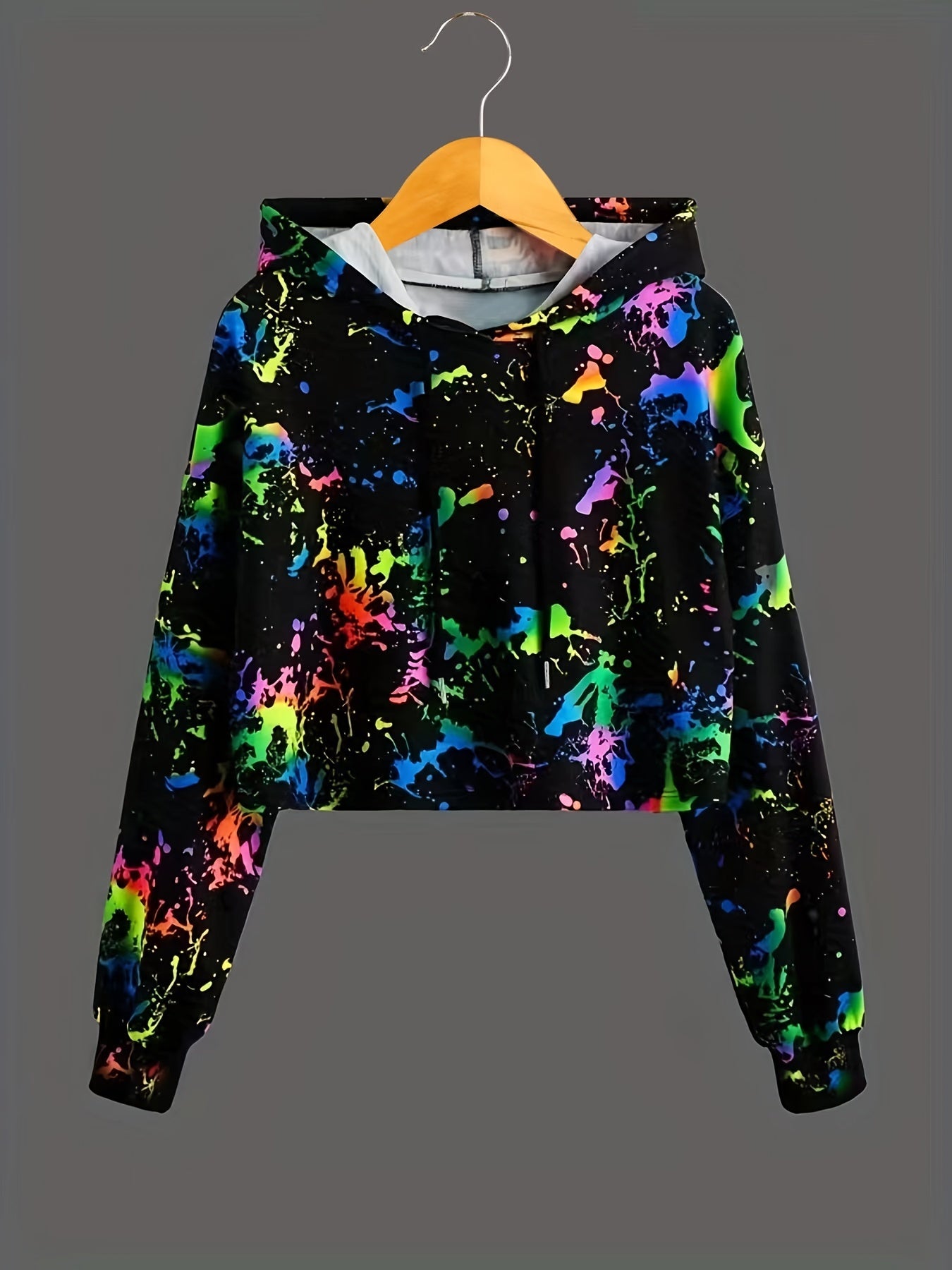 Long Sleeve Hooded Sport Sweatshirt For Women Casual Sports Drawstring Hoodie