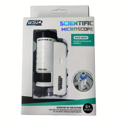 Kids LED Handheld Mini Microscope Toy for Biology Exploration