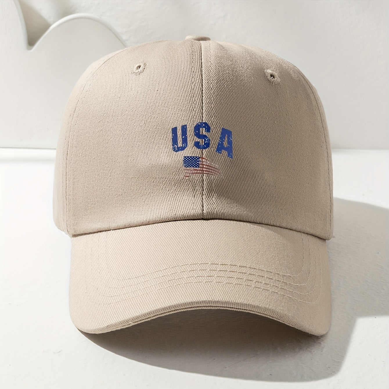 Flag Printed Baseball Cap Solid Casual Dad Hat Unisex Adjustable Sun Hats