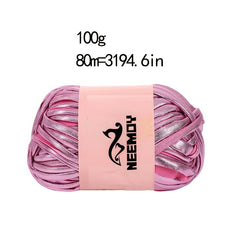 Magic Glistening Faux Leather Cloth Yarn 100g