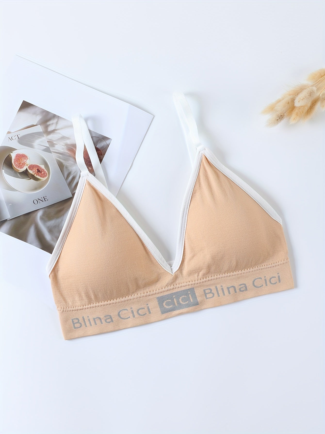 Letter Print Bra & Panties Lingerie Set