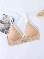 Letter Print Bra & Panties Lingerie Set