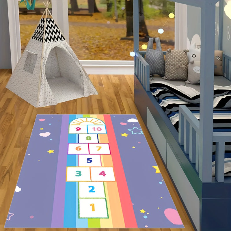 Kids Hop & Count Hopscotch Soft Anti-slip Carpet Rug