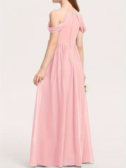 Girls Cold Shoulder Bridesmaid Dress For Wedding Evening