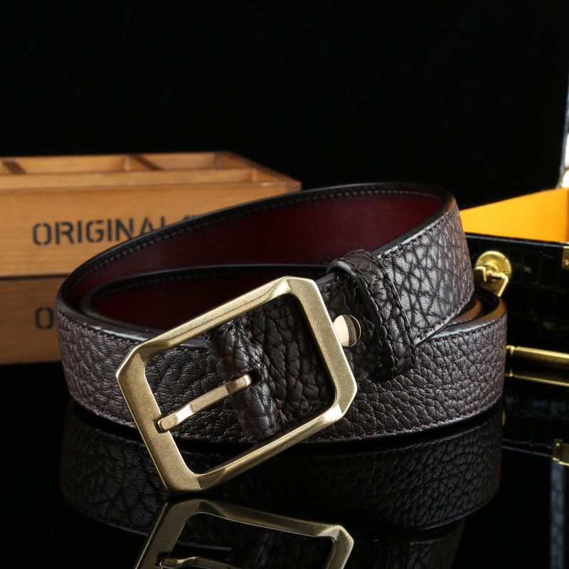 Men's Wild Style Pure Copper Buckle Belt - 1 5in