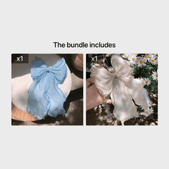 Princess Ribbon Bow Hair Clips for Parties & Performances