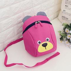 Toddler Boys Girls Bear Print Backpack With Leash Harness