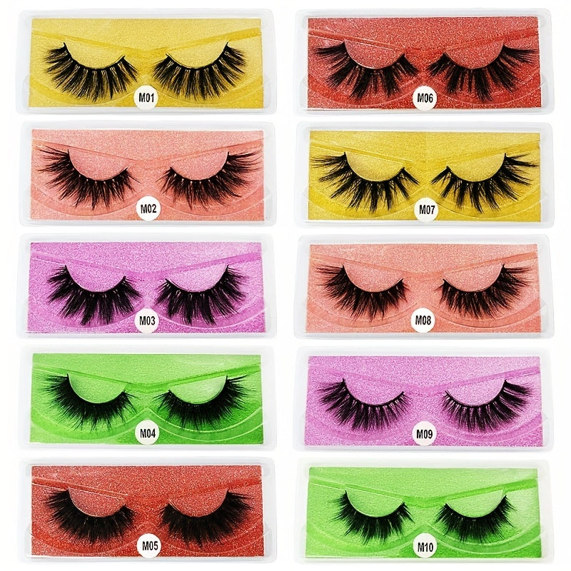 6D Natural Look Fluffy Mink Eyelashes 10-100 Pairs