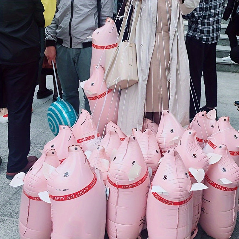 Walking Pig Balloon Animal Aluminum Film Balloon Party Decoration
