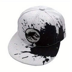 Casual Doodle Dinosaur Embroidery Baseball Cap Sun Protection Hip Hop Style
