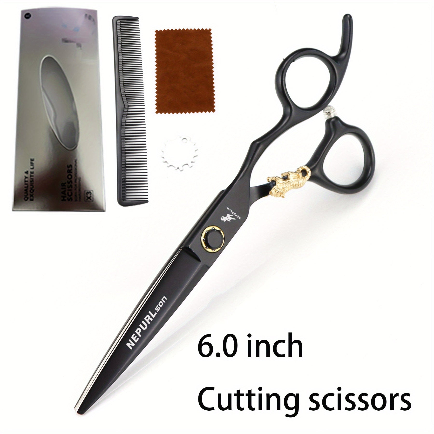 15 24 cm Hair Cutting Scissors Thinning Shears for Hairdressing and Styling