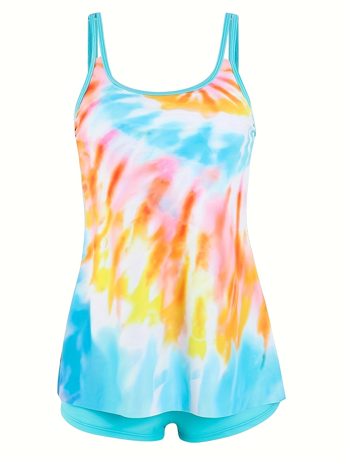 Tie Dye Cami Top & Shorts Bathing Suit Set