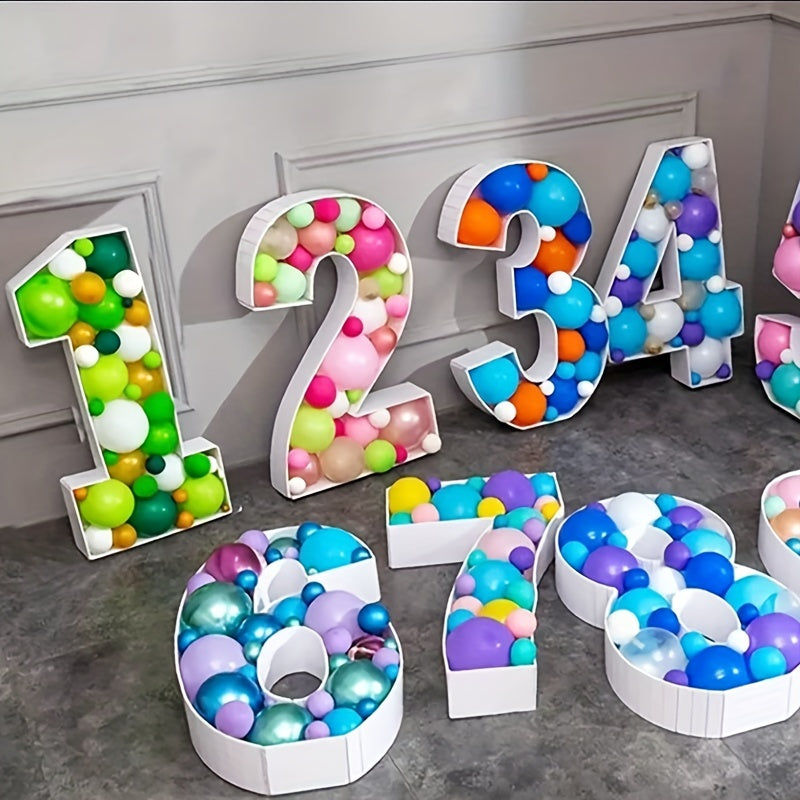 DIY Number Balloon Filler Box - Party/Wedding Decor - Various Colors