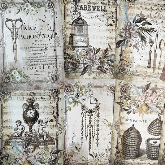 11pcs Vintage Old Stuff Scrapbook Papers For Junk Journal DIY Crafts
