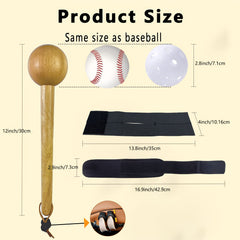4pcs Baseball Gloves Hammer Ball & 2 Elastic Bands Training Equipment