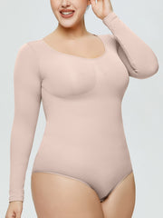 Sexy Scoop Neck Long Sleeve Bodysuit