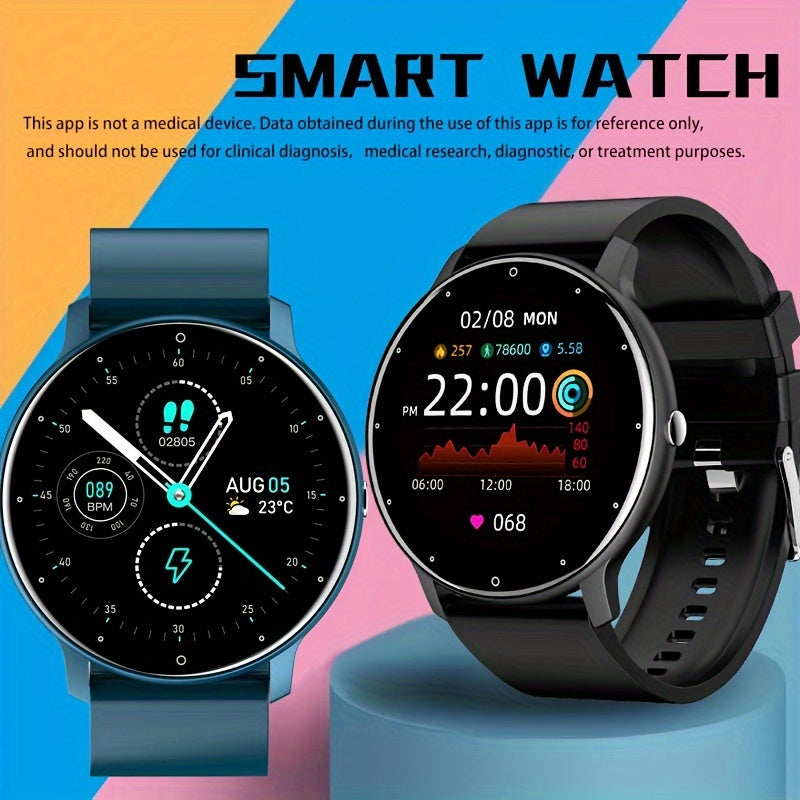 Waterproof Smart Watch Full Touch Screen Silicone Band
