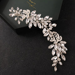 CZ Rhinestones Vine Leaves Bridal Hair Comb Wedding Hair Accessories