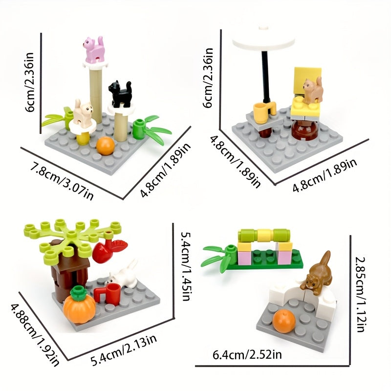 Animal Building Blocks Cat Blocks Kitten Toy for Kids