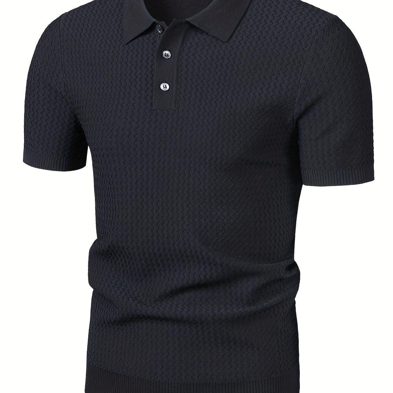 Classic Polo Shirt Men's Business Casual Lapel Button-Up Polo Shirt