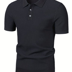 Classic Polo Shirt Men's Business Casual Lapel Button-Up Polo Shirt