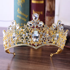 Baroque Rhinestone Crown Hairband Bridal Wedding Decoration