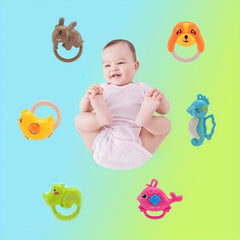 Baby Animal Rattle Set - 6 Pieces