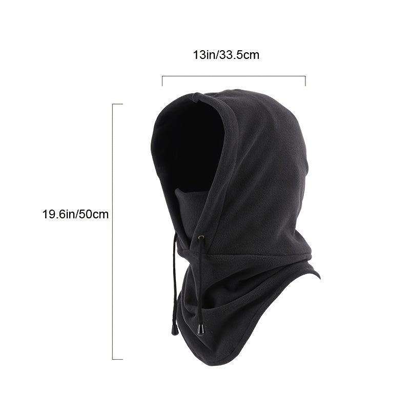 Men's Fleece Hat Ski Sports Thickened Scarf Headgear