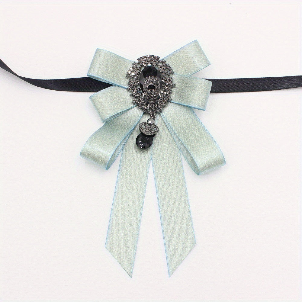 Diamond Decorative Bow Tie Women's Bow Collar Flower Coat Collar