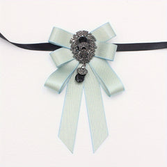 Diamond Decorative Bow Tie Women's Bow Collar Flower Coat Collar