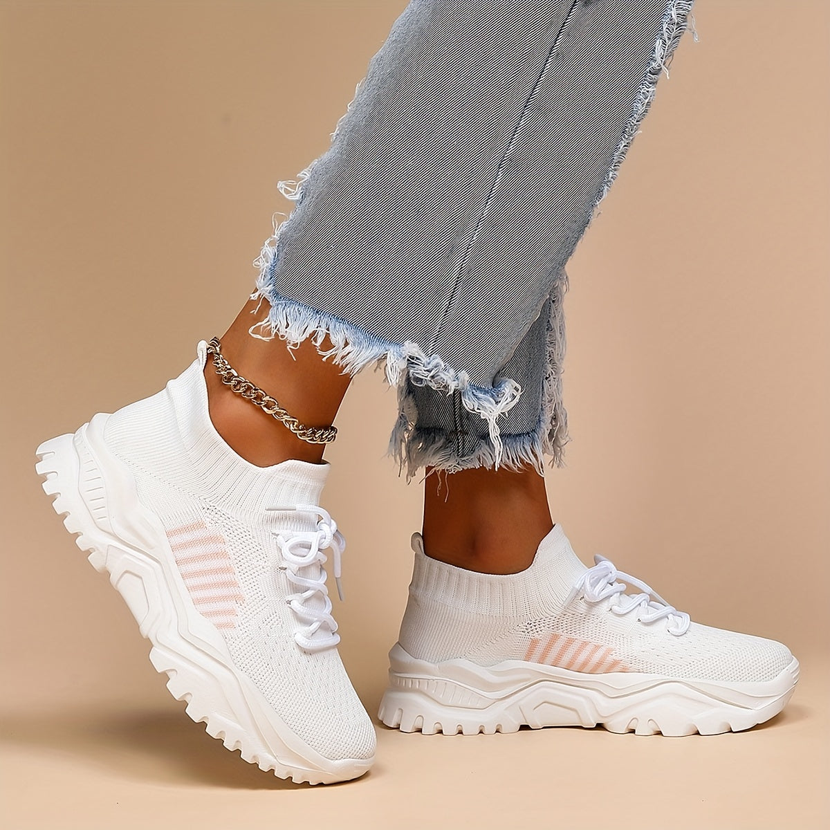 Women's Lace Outdoor Sneakers Running Shoes