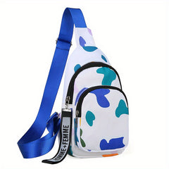 Teens Boys Crossbody Bag Milk Pattern Shoulder Bag Large Capacity Messenger Bag