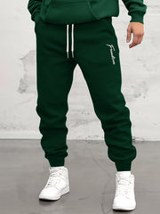 Coconut Tree Print Drawstring Sweatpants Loose Fit Pants Men's Casual Joggers