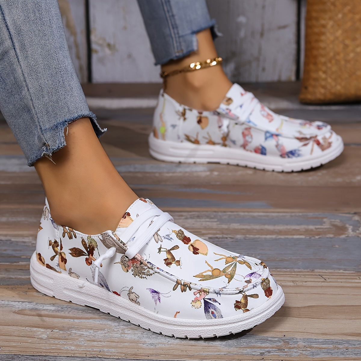 Women's Outdoor Skate Shoes with Fairy & Animal Designs