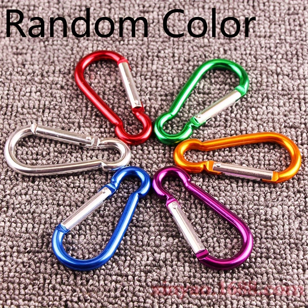 2pcs Random D-shaped Quick Hanging Buckle Aluminum Alloy Carabiner
