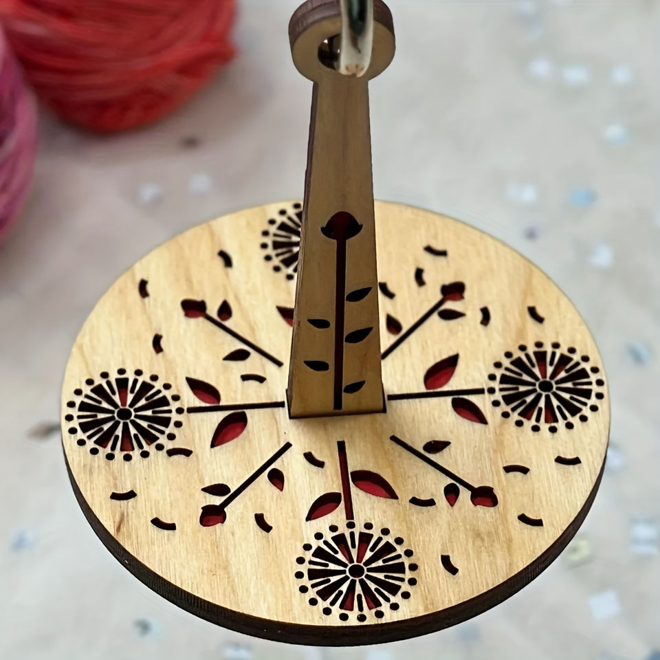 Wooden Wrist Yarn Holder Hand Knitting Tools Portable Red Green