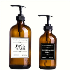 Waterproof Soap Liquid Bottle Labels - Set of 12