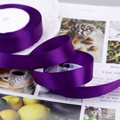 25 Yards Roll Silk Satin Ribbon for DIY Gift Package Bow Making Supplies