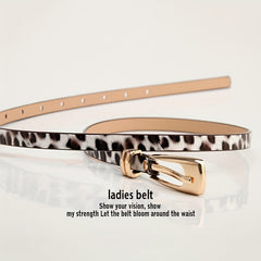 Thin Golden Buckle Belt For Dresses Pants