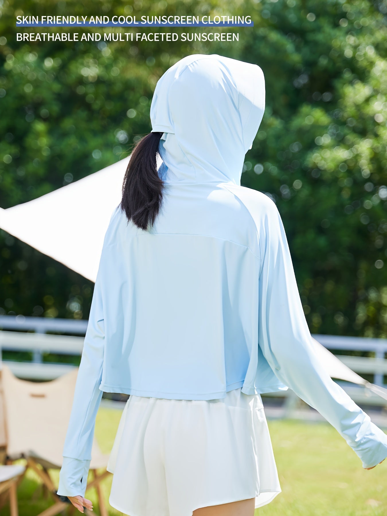 Women's Sun Protection Clothing UV Hooded Shawl