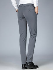 Men's Classic Formal Dress Pants Solid Stretch Business