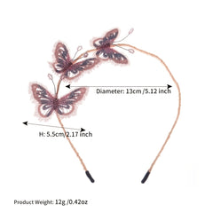 Vintage Butterfly Headband Boho Hair Accessory